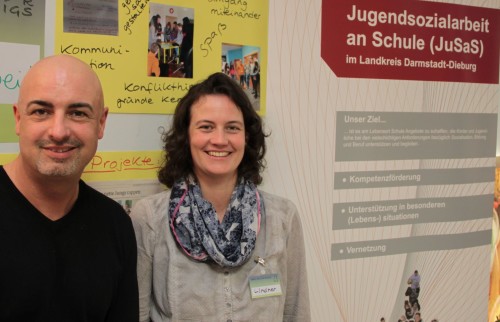 das Team der Schulsozialarbeit am Tag der offenen Tür (21.02.2015)